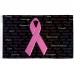 Breast Cancer Awareness Black 3' x 5' Polyester Flag, Pole and Mount
