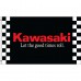 Kawasaki Black 3' x 5' Polyester Flag