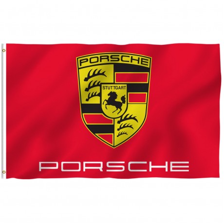 Porsche Red 3' x 5' Polyester Flag