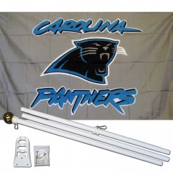 Carolina Panthers 3' x 5' Polyester Flag, Pole and Mount