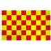 Checkered Red & Yellow 3' x 5' Polyester Flag, Pole and Mount