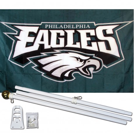 Philadelphia Eagles 3' x 5' Polyester Flag, Pole and Mount