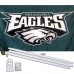 Philadelphia Eagles 3' x 5' Polyester Flag, Pole and Mount