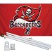 Tampa Bay Buccaneers 3' x 5' Polyester Flag, Pole and Mount