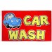 Car Wash Red 3' x 5' Polyester Flag, Pole and Mount