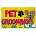 Pet Grooming 3' x 5' Polyetser Flag, Pole and Mount