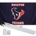 Houston Texans 3' x 5' Polyester Flag, Pole and Mount
