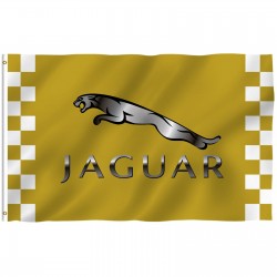 Jaguar Gold Checkered 3' x 5' Polyester Flag