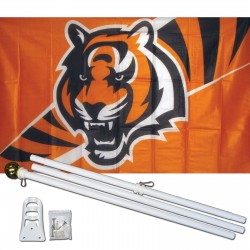 Cincinnati Bengals Mascot 3' x 5' Polyester Flag, Pole and Mount