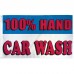 100% Hand Car Wash 3' x 5' Polyester Flag, Pole and Mount