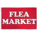 Flea Market Red 3' x 5' Polyester Flag, Pole and Mount