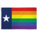 Rainbow Texas 3' x 5' Polyester Flag, Pole and Mount