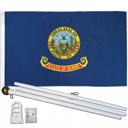 Idaho State 2' x 3' Polyester Flag, Pole and Mount