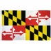 Maryland State 2' x 3' Polyester Flag, Pole and Mount