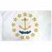 Rhode Island State 2' x 3' Polyester Flag, Pole and Mount