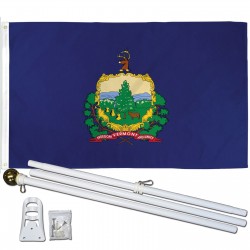 Vermont State 2' x 3' Polyester Flag, Pole and Mount