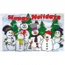 Happy Holidays Snowmen 3' x 5' Polyester Flag, Pole and Mount