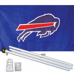 Buffalo Bills Mascot 3' x 5' Polyester Flag, Pole and Mount