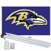 Baltimore Ravens Mascot 3' x 5' Polyester Flag, Pole and Mount