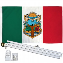 Baja California Mexico State 3' x 5' Polyester Flag, Pole and Mount