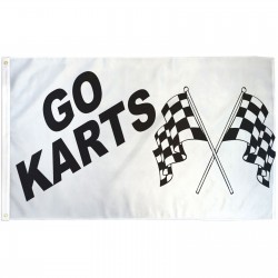 Go Karts 3' x 5' Polyester Flag