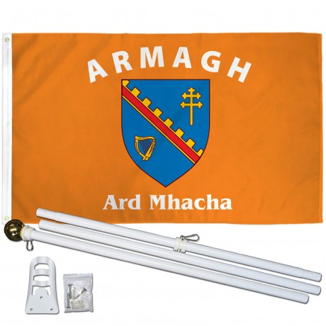 Armagh Ireland County 3' x 5' Polyester Flag, Pole and Mount