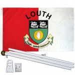 Louth Ireland County 3' x 5' Polyester Flag, Pole and Mount
