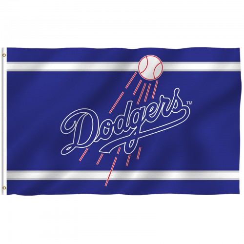 LA DODGERS BLUE W/BASEBALL  FLAG 3' X 5' Polyester Flag 