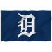 Detroit Tigers 3' x 5' Polyester Flag, Pole and Mount