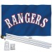 Texas Rangers 3' x 5' Polyester Flag, Pole and Mount