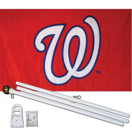 Washington Nationals 3' x 5' Polyester Flag, Pole and Mount