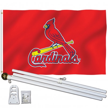 St. Louis Cardinals 3' x 5' Polyester Flag, Pole and Mount