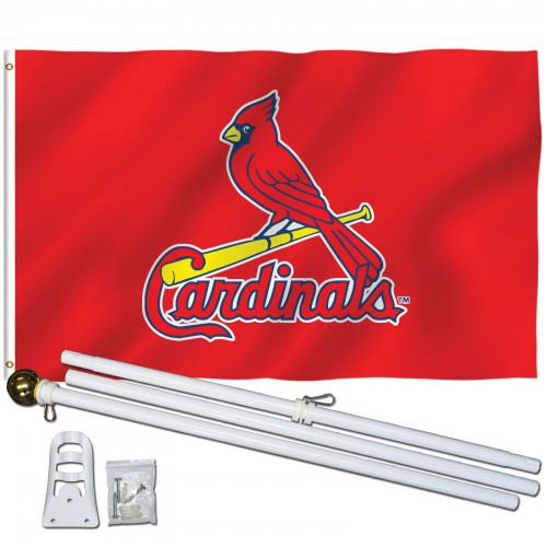 St. Louis Cardinals 3&#39; x 5&#39; Polyester Flag, Pole and Mount