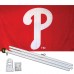 Philadelphia Phillies 3' x 5' Polyester Flag, Pole and Mount