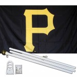 Pittsburgh Pirates 3' x 5' Polyester Flag, Pole and Mount
