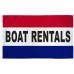Boat Rentals Patriotic 3' x 5' Polyester Flag, Pole and Mount