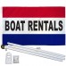 Boat Rentals Patriotic 3' x 5' Polyester Flag, Pole and Mount