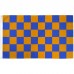 Checkered Blue & Orange 3' x 5' Polyester Flag, Pole and Mount