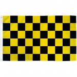 Checkered Black & Yellow 3' x 5' Polyester Flag