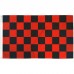 Checkered Black & Red 3' x 5' Polyester Flag, Pole and Mount