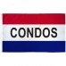 Condos Patriotic 3' x 5' Polyester Flag, Pole and Mount