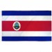 Costa Rica 3' x 5' Polyester Flag, Pole and Mount