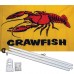 Crawfish 3' x 5' Polyester Flag, Pole and Mount