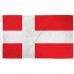 Denmark 3' x 5' Polyester Flag, Pole and Mount