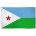 Djibouti 3' x 5' Polyester Flag, Pole and Mount