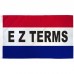 EZ Terms Patriotic 3' x 5' Polyester Flag, Pole and Mount