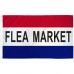 Flea Market Patriotic 3' x 5' Polyester Flag, Pole and Mount