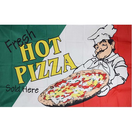 Fresh Hot Pizza 3' x 5' Polyester Flag