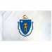 Massachusetts State 3' x 5' Polyester Flag, Pole and Mount