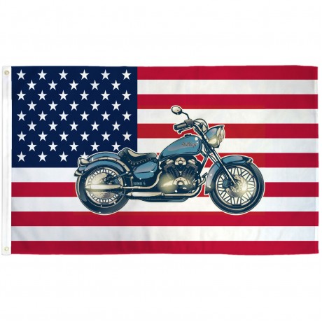 USA Historical Motorcycle 3' x 5' Polyester Flag